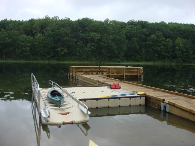 The new launch ramp at Grebe Lake in the Rifle River State Recreation Area. Photo: MDNR