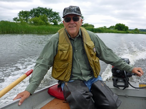 Cliff Minton enjoys running his boat up the White River, exploring new places to fish.  